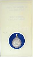 1991. "II. János Pál pápa Magyarországon" kétoldalas Ag emlékérem füllel, előlapján 2db ru...
