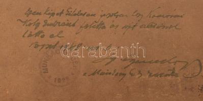 Komáromi-Kacz Endréné (1883-1954): Virágcsendélet. Akvarell, papír, kartonra kasírozva. Jelzett. Hát...