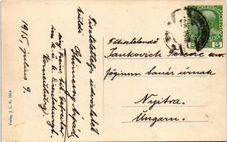 1915 K.u.k. Eisenbahnregiment, Eisenbahnbetrieb / Cs. és kir. vasúti ezred katonái, tábori vasút gőz...