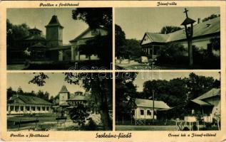 1939 Szobránc-fürdő, Kúpele Sobrance; Pavilon a fürdőházzal, József villa, Orvosi lak a József villával / spa pavilion, bathhouse, villa, doctor&#039;s house (EK)