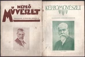 1927 Képzőművészet. Szerk.: Gyöngyösi Nándor. I. évf. 1., 2.,és 4. számok. Kiadói papírkötés, közte szakadt, foltos borítókkal.