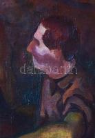 XX. sz eleje, ismeretlen magyar festő: Beszélgető bányászok. Olaj, vászon, jelzés nélkül. Dekoratív,...