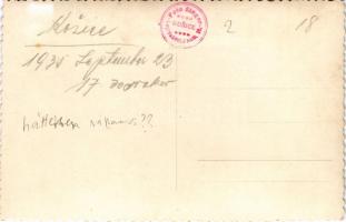 1935 Kassa, Kosice; temetés, háttérben villamos / funeral, tram in the background. Foto Singer photo