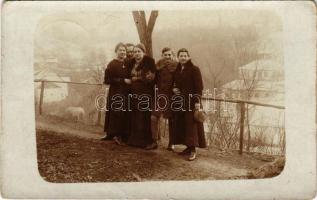 1916 Szklenófürdő, Sklené Teplice; csoportkép / group photo (EK)