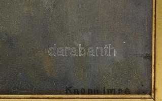 Knopp Imre (1867-1945): Budapesti részlet (Bécsi kapu tér?). Olaj, vászon, jelzett. Dekoratív, kissé...