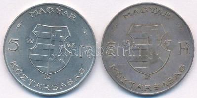 1947. 5Ft Ag (2x) "Kossuth" T:AU,XF/VF patina
Adamo F8.1