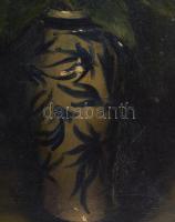 Jelzés nélkül, XX. sz. eleje: Csendélet. Olaj, karton. Dekoratív, kissé sérült fakeretben. 64×39 cm