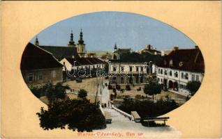 Marosvásárhely, Targu Mures; Bem tér, piac. Révész Béla kiadása / square, market (EK)