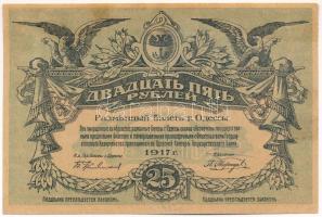 Orosz Polgárháború / Ukrajna és Krím / Odessza 1917. 25R vízjel nélkül T:F ragasztónyom
Russian Civ...