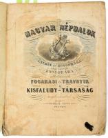 Fogarasi János - Travnyik János: Magyar népdalok. 2. füzet. Énekre és zongorára vagy egyedül zongorára alkalmazzák Fogarasi és Travnyik a Kisfaludy-Társaság megbizásábul. Hozzákötve: Csikós dalai zongorára. Hozzákötve: Fogarasi János - Travnyik János: Magyar népdalok. 2. füzet. Énekre és zongorára vagy egyedül zongorára alkalmazzák Fogarasi és Travnyik a Kisfaludy-Társaság megbizásábul. Pesten, én. (1846-1847.,) Erdélyi János - Treichlinger J.,7-8+3-6+13+(3)+1-11+1;+1-3+1+;1-2+9-12+7+1 p. A címlapokat Vidéky [Károly](1800-1882) metszette. Papírkötésben, pár lapon javítás, foltos, szakadt borítóval, foltos lapokkal, a lapok egy részén sérülésekkel, hiányos. Egykorú névbejegyzésekkel (Andresz Péter.)