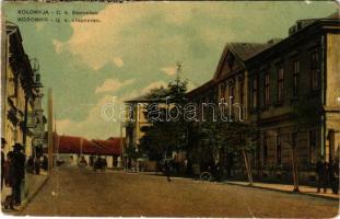 1915 Kolomyia, Kolomea, Kolomyja; C. k. Starostwo / street view, district office, bicycle (b)