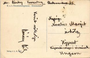 K.u.k. Eisenbahnregiment, Brückenbau / Cs. és kir. vasúti ezred híd építés közben / Austro-Hungarian...