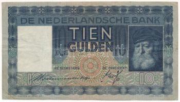 Hollandia 1936. 10G T:F Netherlands 1936. 10 Gulden C:F Krause P#49