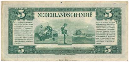 Holland Kelet-India / Indonézia 1943. 5G T:F folt
Netherlands East Indies / Indonesia 1943. 5 Gulde...