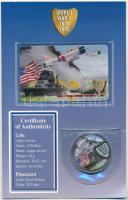 Libéria 2001. 10$ Cu-Ni "Pearl Harbor" egyik oldalon multicolor képpel, díszlapon, telefonkártyával T:PP Liberia 2001. 10 Dollars Cu-Ni "Pearl Harbor" one side with multicolor picture, on cardboard display sheet and an additional telephone card C:PP