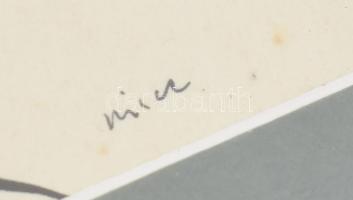 Olvashatatlan jelzéssel: Lovak. Tus, papír. Üvegezett fakeretben. 24x18 cm