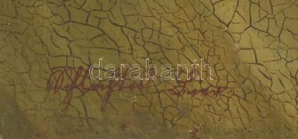 J. v. Kleyle (?) jelzéssel: Söröző, 1887. Olaj, vászon, sérült. 42x34 cm