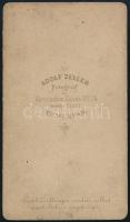 cca 1865 Fiatalember portréja, keményhátú fotó Adolf Zeller temesvári műterméből, foltos, 10,5×6,5 c...