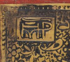 Kazanyi Szűzanya ikon, réz okláddal. XX: sz. 26x30 cm