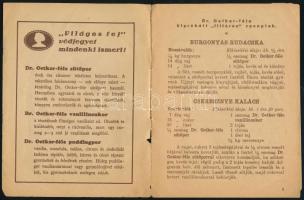Dr. Oetker-féle filléres receptek. Bp., Révai-Kunossy, 16 p. Kiadói papírkötés, sérült gerinccel és ...