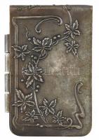 Notesz. Szecessziós ezüst (Ag) borítással. Don Bosco kis plakettel. 6x9 cm br 65 g