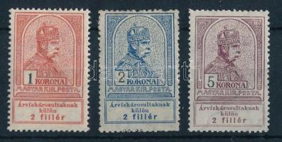 1913 Árvíz (I.) 1K, 2K, 5K (** 62.000)