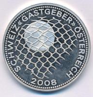 2008. Svájc-Ausztria Labdarúgó EB ezüstözött fém emlékérem (40mm) T:PP 2008. "Schweiz Gastgeber Österreich" silverplated medallion (40mm) C:PP