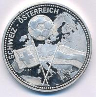 2008. Svájc-Ausztria Labdarúgó EB ezüstözött fém emlékérem (40mm) T:PP 2008. "Schweiz Gastgeber...
