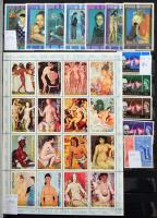 Modern külföldi, főleg motívum sorok sok tengerentúlival, NSZK-val, maradék kereskedői tétel 30 feke...