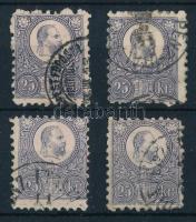 1871 Réznyomat 4 db 25kr (min. 40.000)