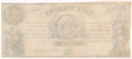 1852. 1Ft "Kossuth bankó", "A" sorozat, kitöltetlen T:F szép papír, egyik oldala...