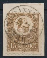 1871 Kőnyomat 15kr BREZNÓBÁNYA (40.000)