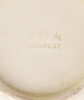 cca 19. sz. vége, Láng M. Budapest kávéskészlet 19 darabja, jelzett, sérülésekkel, hiányokkal