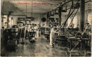 Bruxelles, Brussels; Chocolaterie Confiserie Antoine, Office / Antoine Confectionery and Chocolate Factory, interior