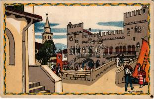 Koper, Capodistria; Landhaus. Oesterreichische Adria Ausstellung Wien 1913 Officielle Postkarte A 12. Kilophot GMBH / Austrian Adria Exhibition. Art Nouveau litho s: Hans Kalmsteiner