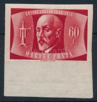 1948 Eötvös Loránd ívszéli vágott bélyeg (40.000) / Mi 1022 imperforate margin stamp