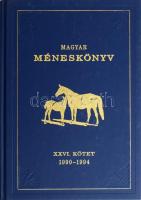 Magyar ügető méneskönyv XXVI. köt. 1990-1994. Bp., 1995., Országos Mezőgazdasági Minősítő Intézet, (Gyoma, Kner-ny.), XL+488+2+II+12 p. Kiadói műbőr-kötés. Megjelent 500 számozott példányban, de ez számozatlan példány.