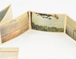 cca 1960 Magyar településeket, tájakat bemutató képes leporellók, 9 db (Aggtelek-Jósvafő, Balaton, E...