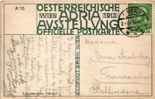 1913 Lloyddampfer "Wien". Oesterreichische Adria Ausstellung Wien 1913 Officielle Postkart...