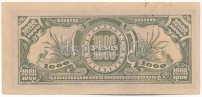Fülöp-szigetek / Japán megszállás 1945. 1000P T:VF Philippines / Japanese occupation 1945. 1000 Peso...