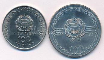 1980. 100Ft Ni "Szovjet- Magyar közös űrrepülés" T:AU
+ 1982. 100Ft Cu-Ni "Labdarúgó...