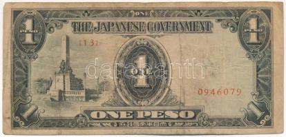 Fülöp-szigetek / Japán megszállás DN (1943) 1P T:F Philippines / Japanese Occupation ND (1943) 1 Peso C:F Krause P#109