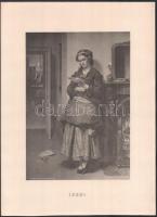 Thomas Faed (1826-1900) skót festőművész munkái után készült 2 db nyomat (fényképnyomat), Divald Kár...