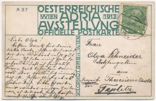 1913 Aus Lovrana. Oesterreichische Adria Ausstellung Wien 1913 Officielle Postkarte A 37. Kilophot G...
