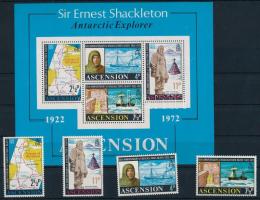 1972 Ernest Shackleton halálának 50. évfordulója sor + blokk Mi 160-163 + Mi 5