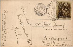 Rimaszombat, Rimavská Sobota; Hungária szálloda, étterem és kávéház, Lévai Izsó üzlete és saját kiad...