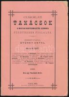 Gyürky Antal: Gyakorlati tanácsok a magyar bortermesztők számára. füzetekben foglalva. VIII. és IX. füzet. Vác, 1883. Mayer Sándor, 213-269 p. Kiadói papírborítóval, Felvágatlan Ritka!