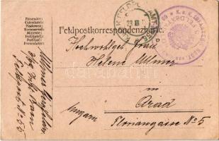 1916 Herzliche Neujahrswünsche vom Isonzo/ Első világháborús kézzel rajzolt Tábori Postai Levelezőla...