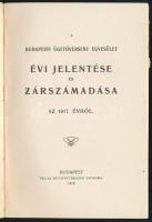 1918 Bp., A Budapesti Ügetőverseny Egyesület évi jelentése és zárszámadása az 1917. évről, 115p