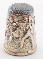 Ezüst (Ag) gyűszű, jelzés nélkül, nettó: 8,9g